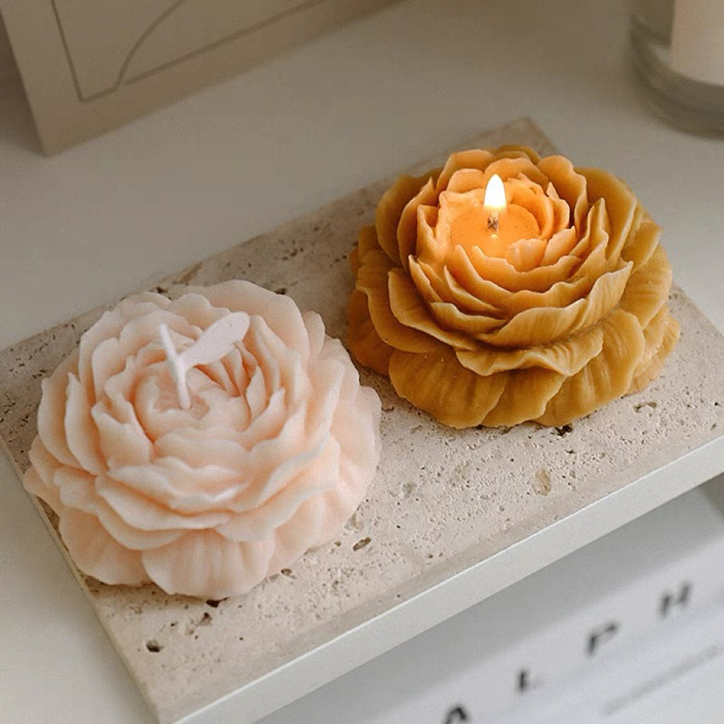 Handmade Rose-Shaped Candle